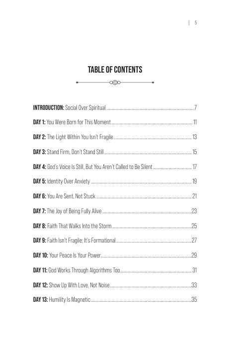 Social Devotion contents page