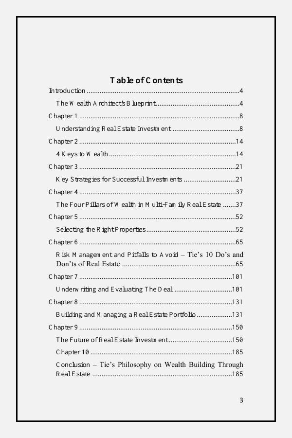 The Strategic Investor contents page